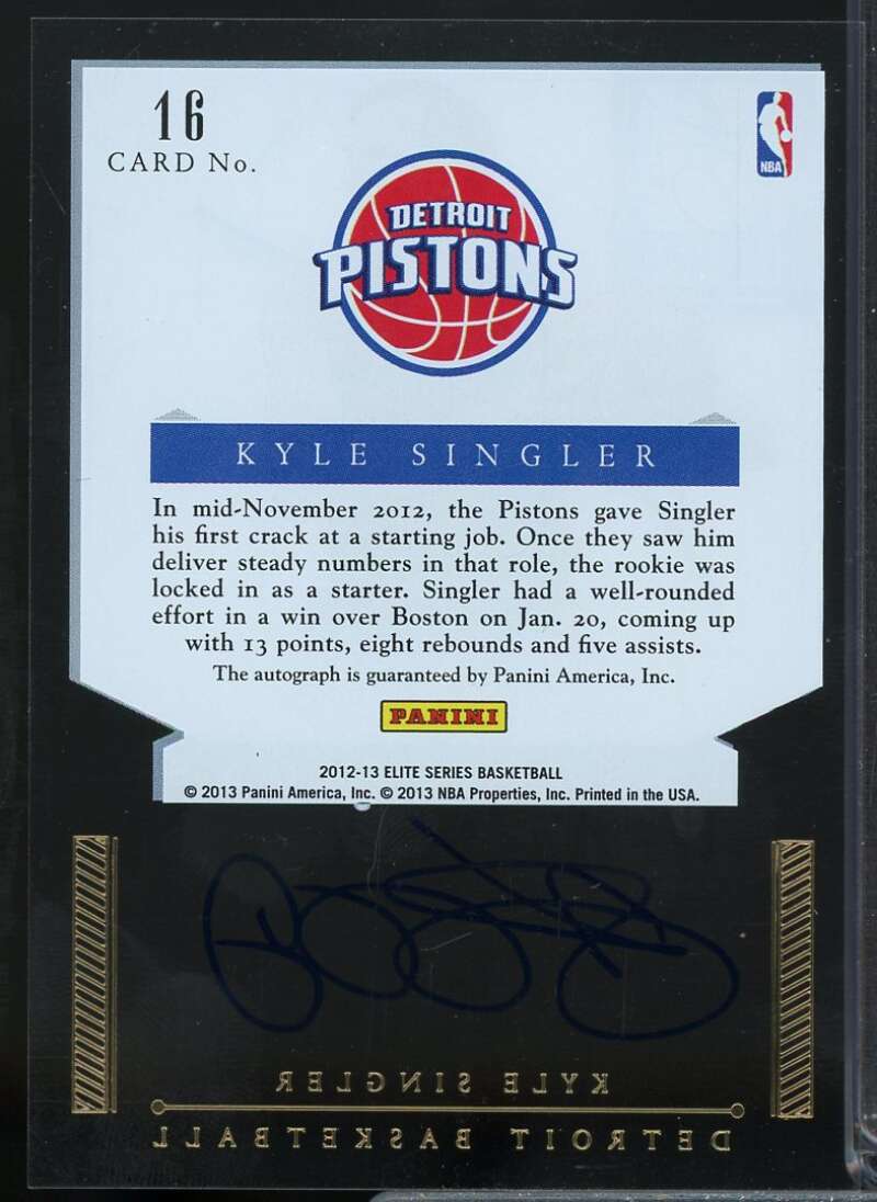 Kyle Singler Rookie 2012-13 Elite Series Rookie Inscriptions Autographs #16  Image 2