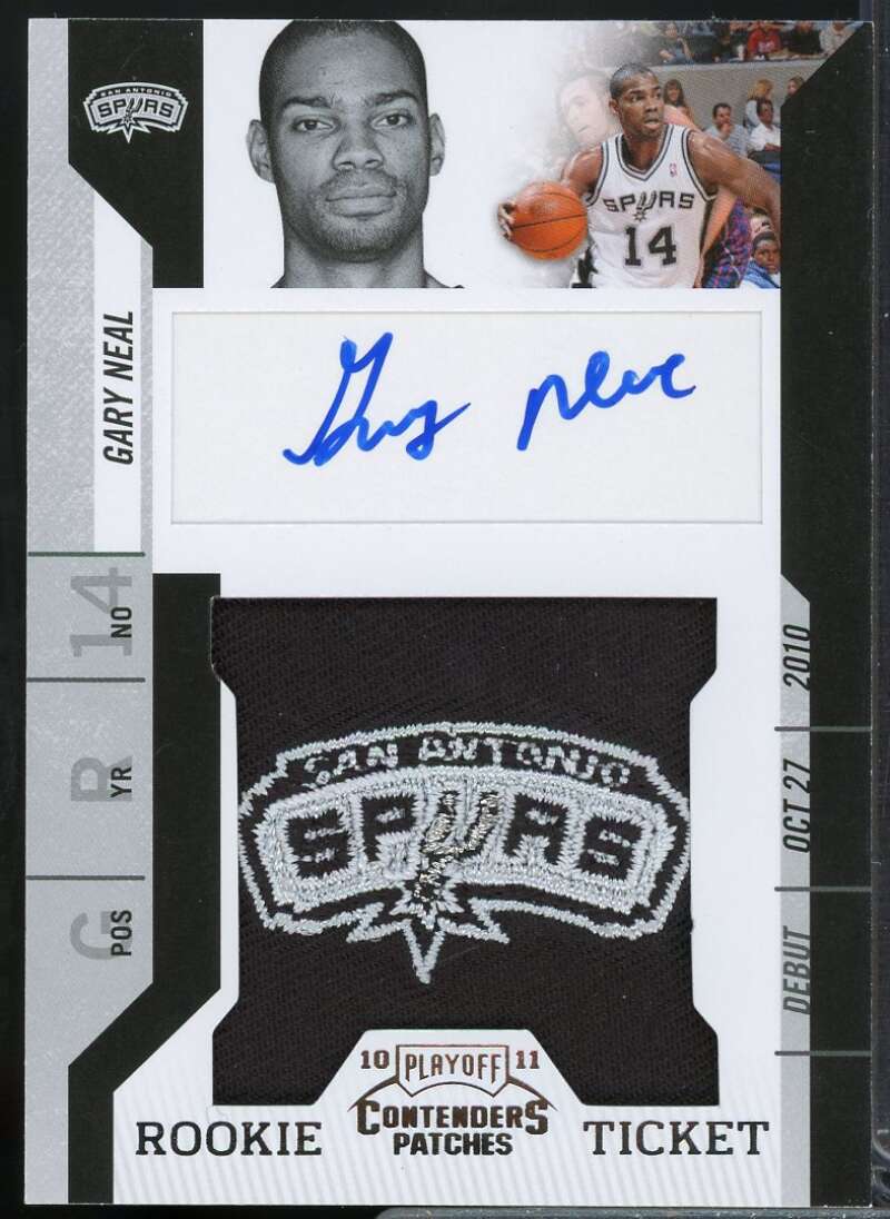 Gary Neal AU Rookie Card 2010-11 Playoff Contenders Patches #120  Image 1