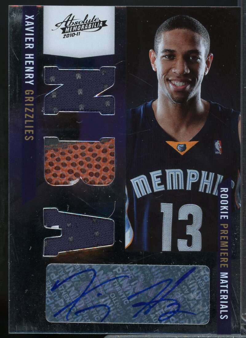 Xavier Henry JSY AU/499 Rookie Card 2010-11 Absolute Memorabilia #162  Image 1