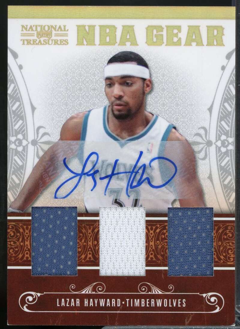 Lazar Hayward 2010-11 Playoff National Treasures NBA Gear Trios Signatures #35  Image 1