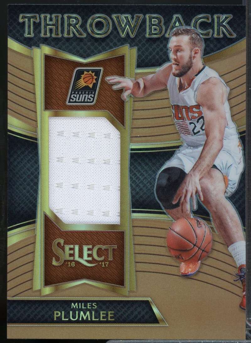 Miles Plumlee Card 2016-17 Select Throwback Memorabilia Prizms Copper #42  Image 1