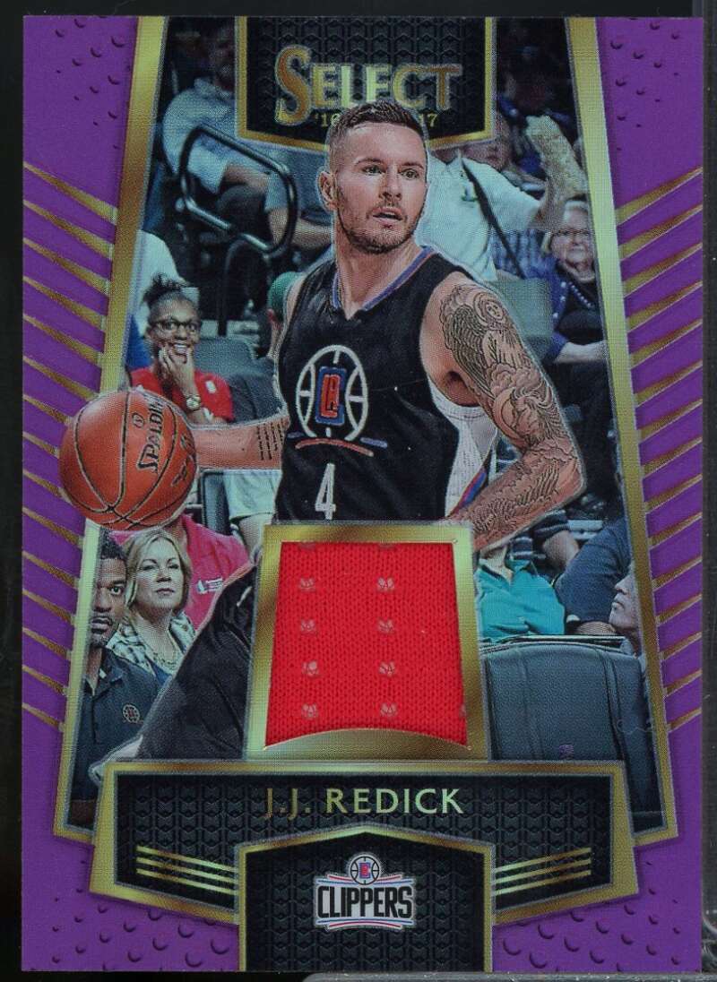 J.J. Redick Card 2016-17 Select Swatches Prizms Purple #33  Image 1