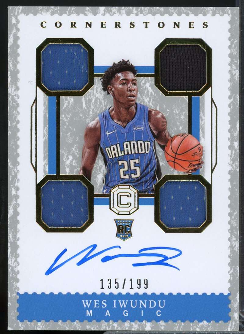 Wes Iwundu JSY AU/199 Rookie Card 2017-18 Panini Cornerstones #180  Image 1