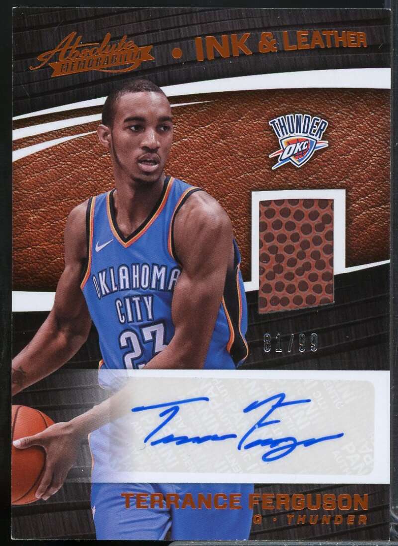 Terrance Ferguson Card 2017-18 Absolute Memorabilia Ink and Leather #23  Image 1