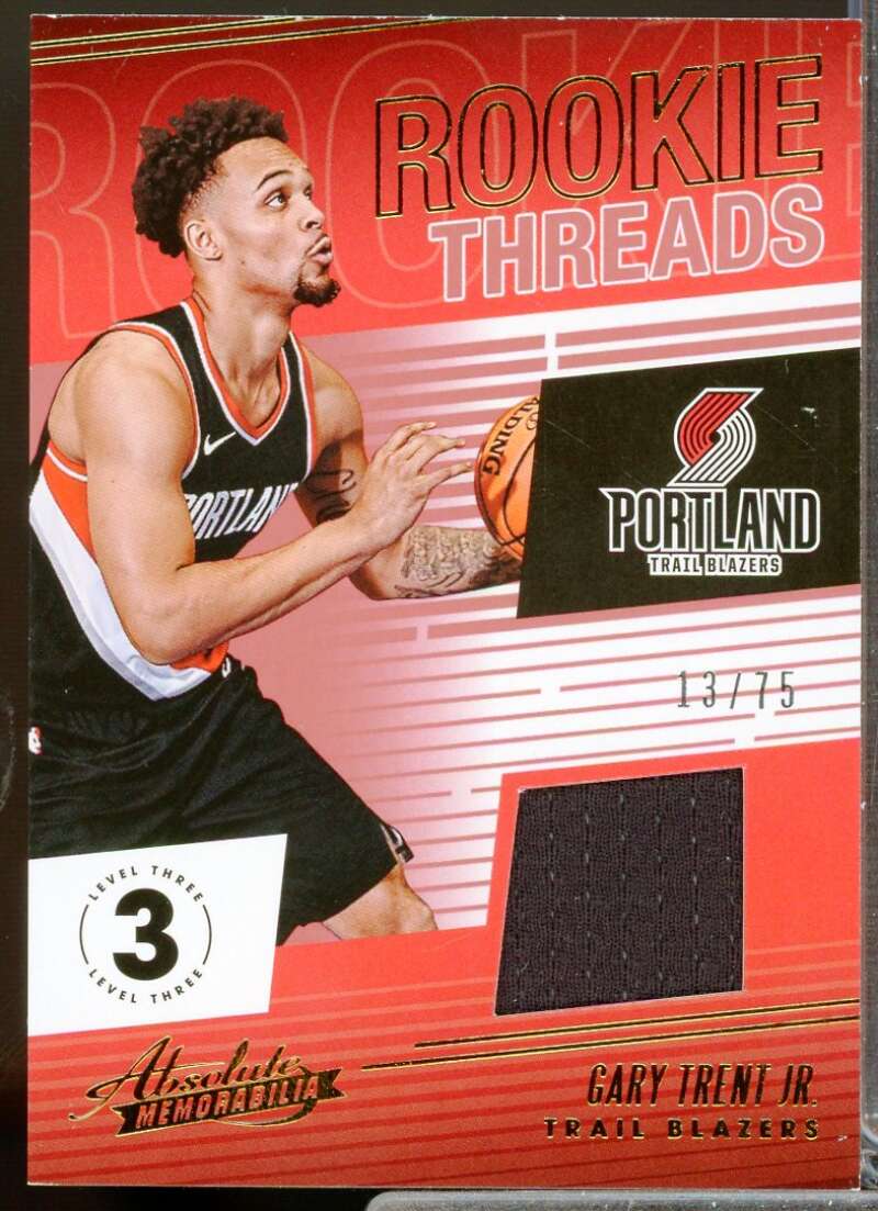 Gary Trent Jr. Card 2018-19 Absolute Memorabilia Rookie Threads Level 3 #35  Image 1