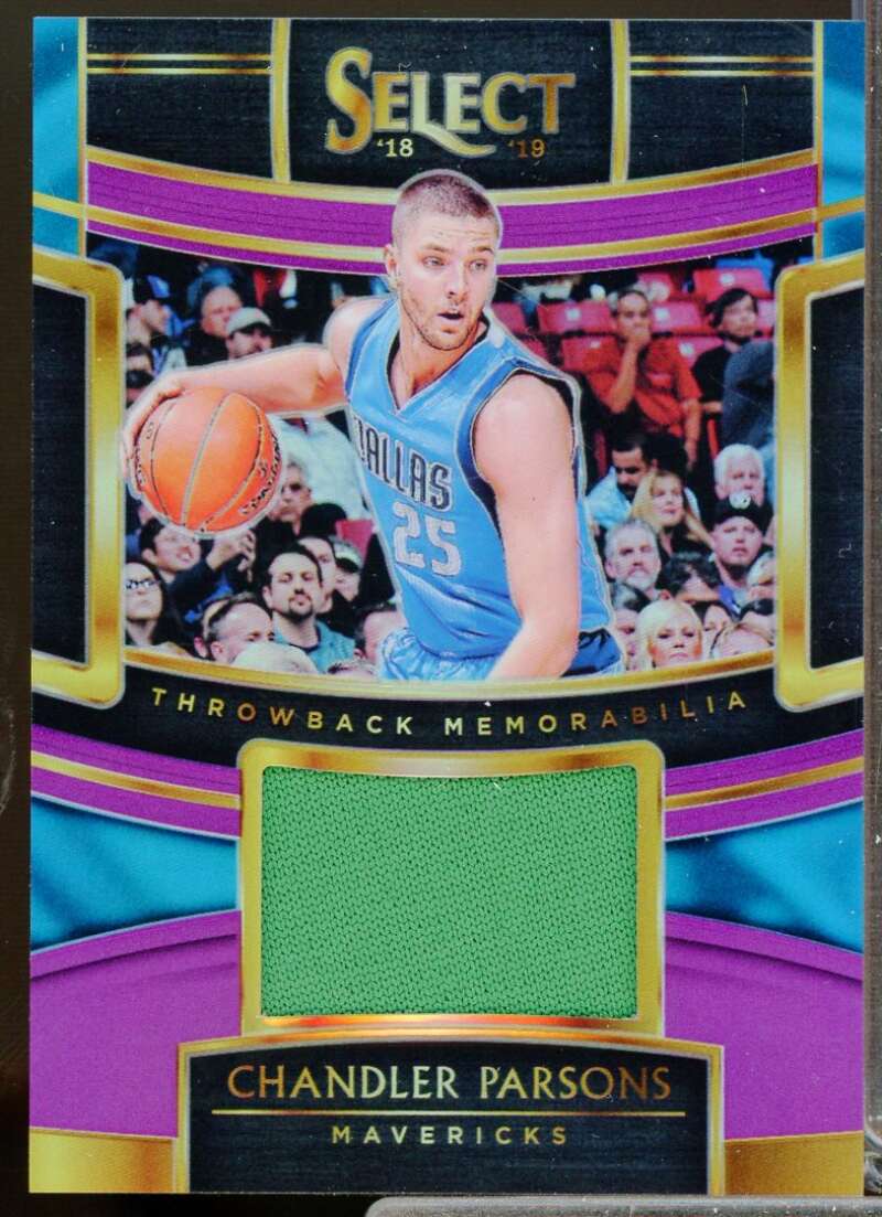 Chandler Parsons Card 2018-19 Select Throwback Memorabilia Prizms Purple #40  Image 1