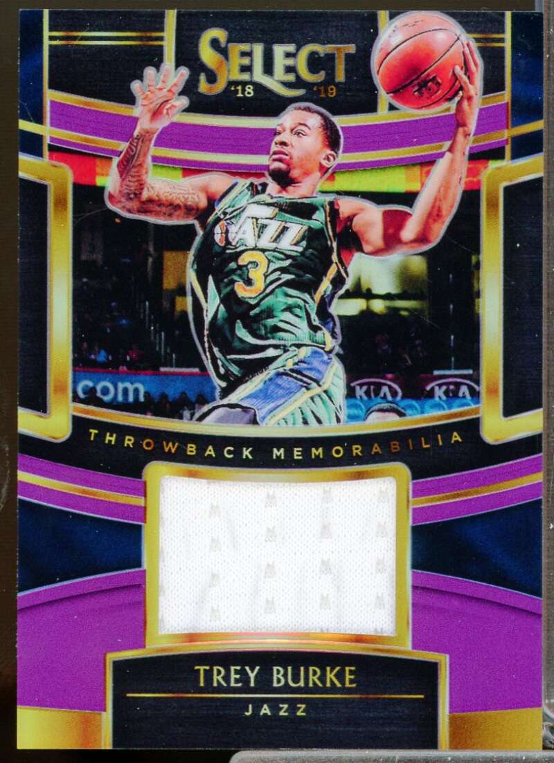 Trey Burke Card 2018-19 Select Throwback Memorabilia Prizms Purple #16  Image 1