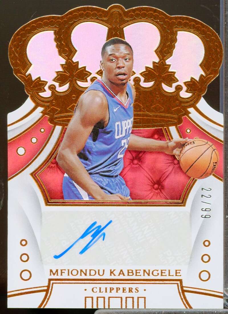 Mfiondu Kabengele Card 2019-20 Crown Royale Crown Rookie Autographs #5  Image 1