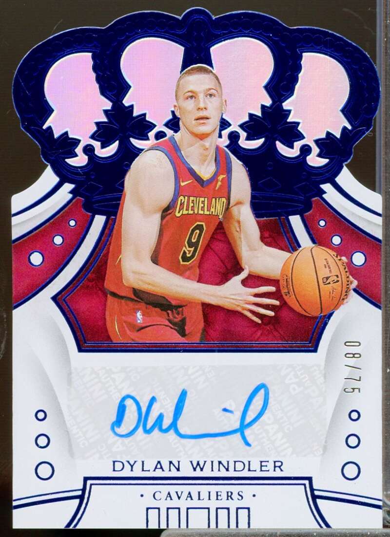 Dylan Windler Card 2019-20 Crown Royale Crown Rookie Autographs Blue #8  Image 1