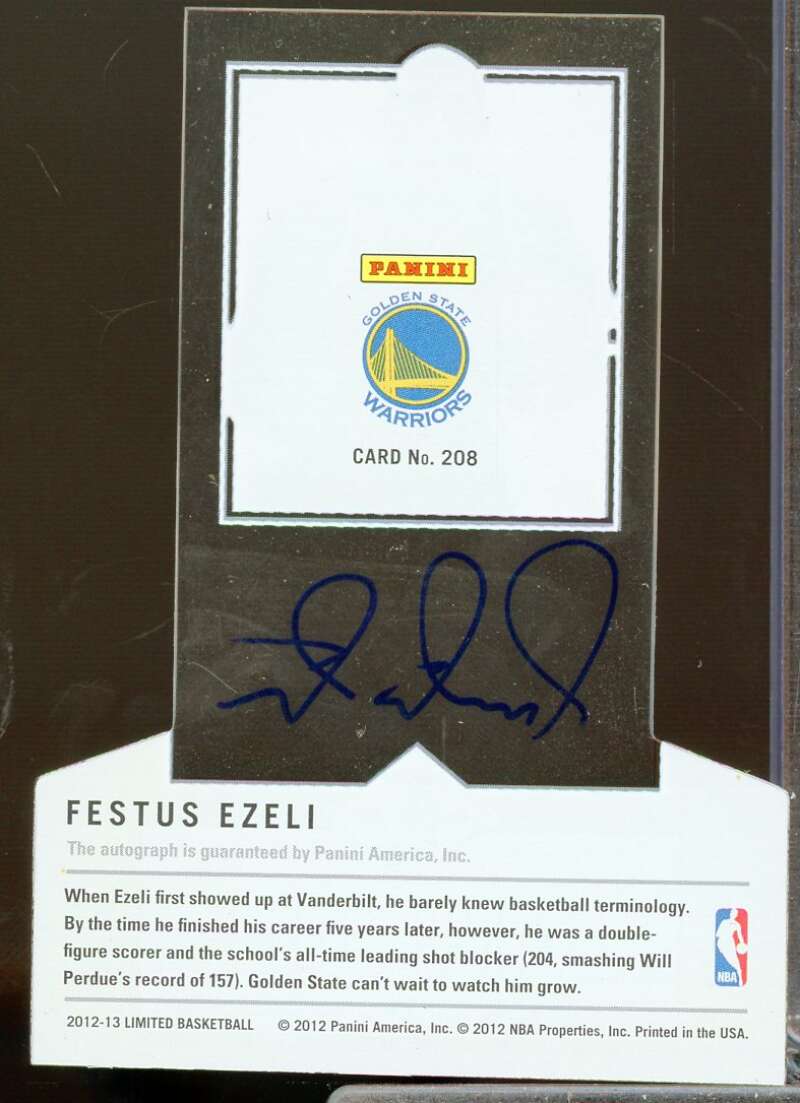 Festus Ezeli AU/349 Rookie Card 2012-13 Limited #208  Image 2
