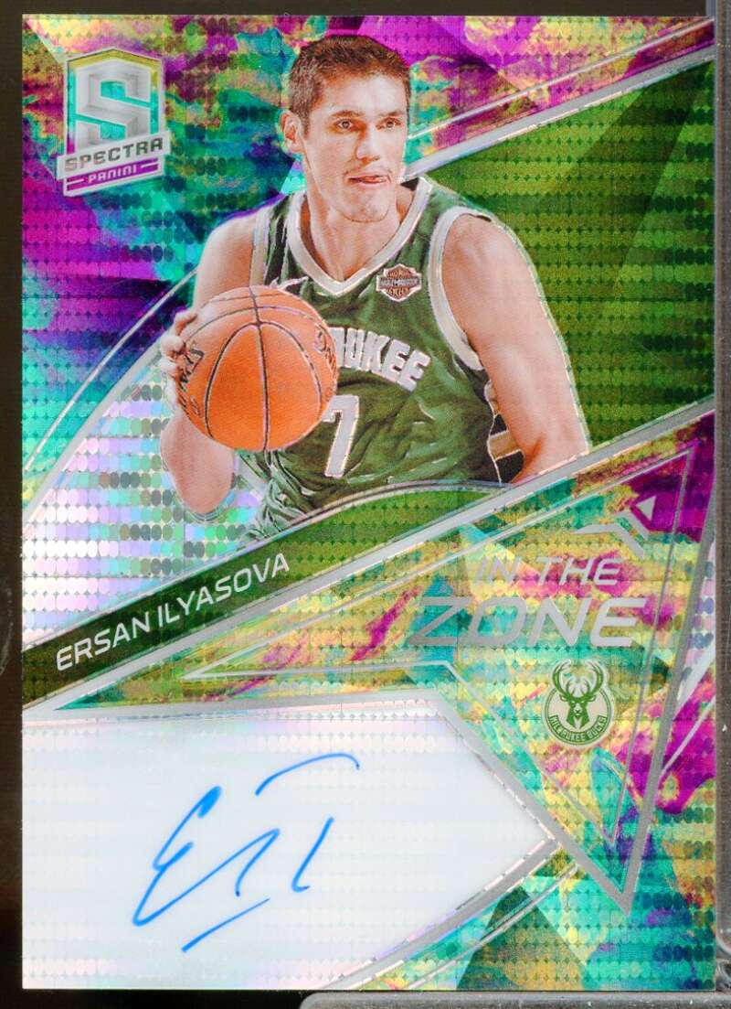 Ersan Ilyasova Card 2019-20 Panini Spectra In The Zone Autographs Celestial #3  Image 1