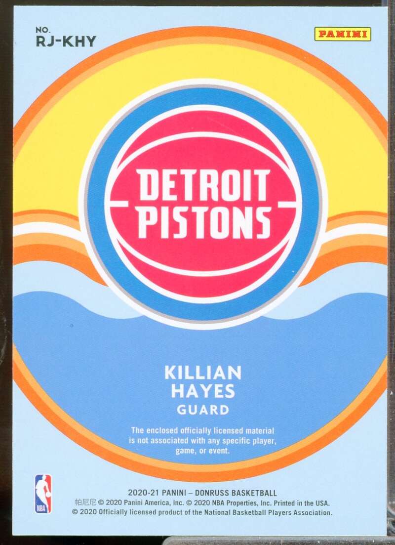 Killian Hayes Rookie Card 2020-21 Donruss Rookie Jersey Kings #22  Image 2