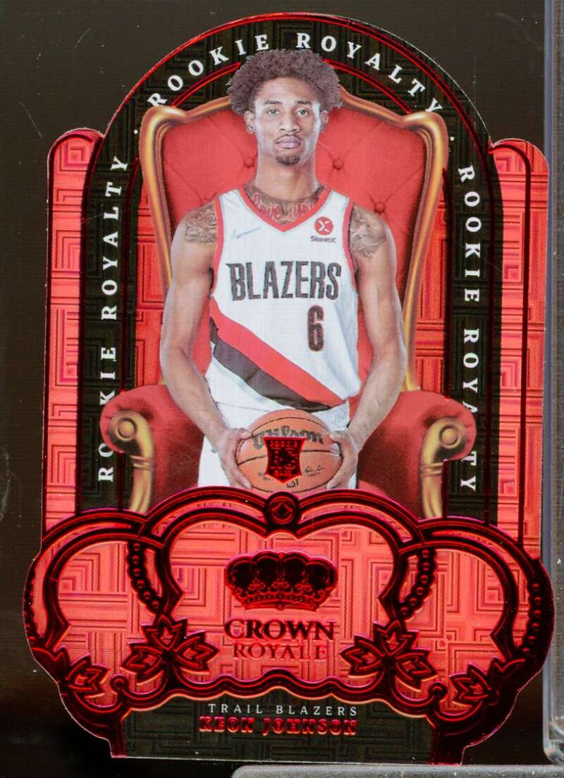 Keon Johnson Rookie Card 2021-22 Crown Royale Rookie Royalty Asia Red #28  Image 1
