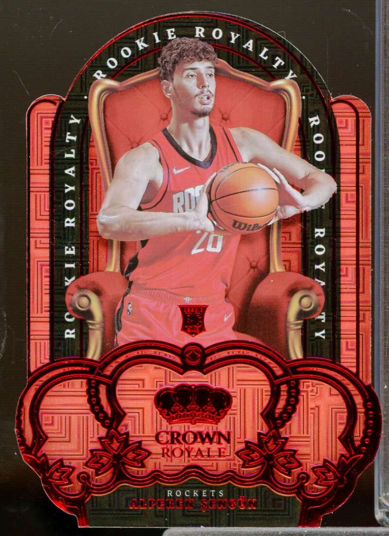 Alperen Sengun Rookie Card 2021-22 Crown Royale Rookie Royalty Asia Red #4  Image 1