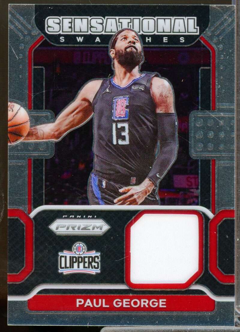Paul George Card 2021-22 Panini Prizm Sensational Swatches #56  Image 1