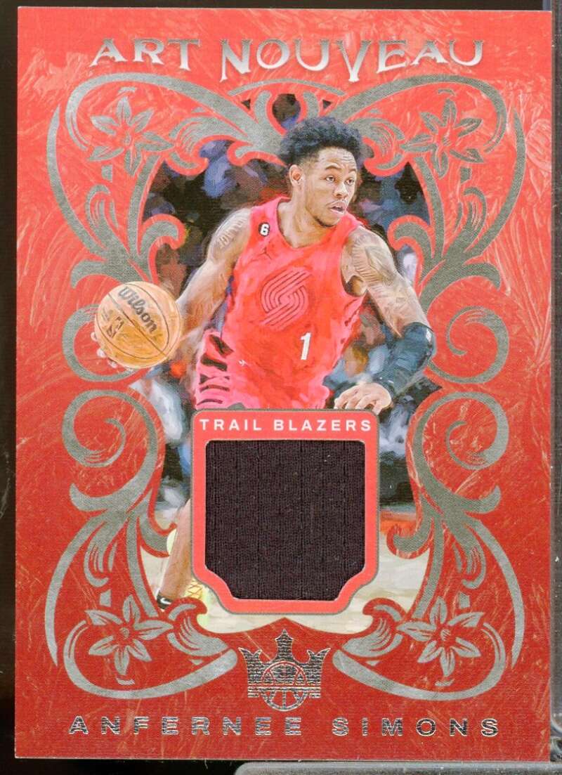 Anfernee Simons Card 2023-24 Court Kings Art Nouveau Jerseys #24  Image 1