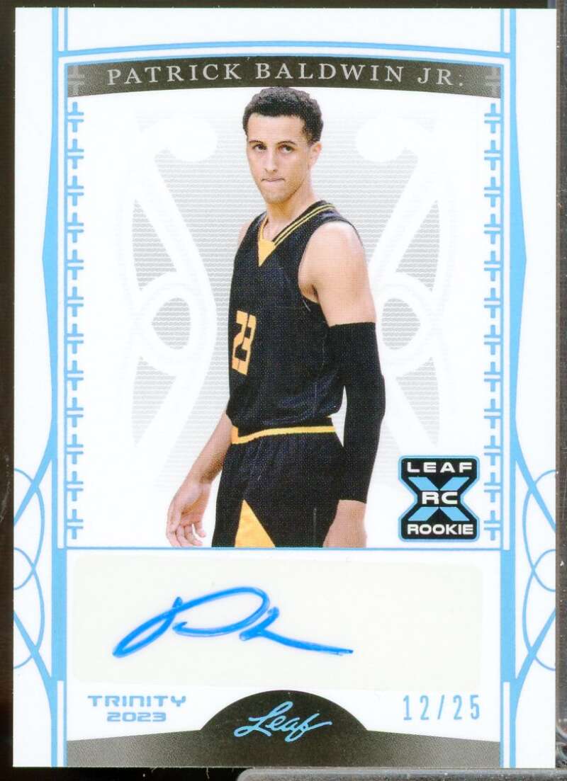 Patrick Baldwin Jr. Rookie Card 2023 Leaf Trinity Platinum Holo #BAPBJ  Image 1