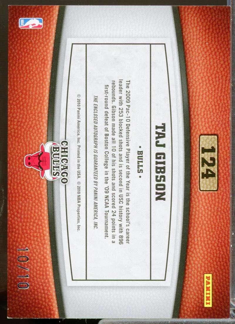 Taj Gibson AU Rookie Card 2009-10 Timeless Treasures Gold #124  Image 2