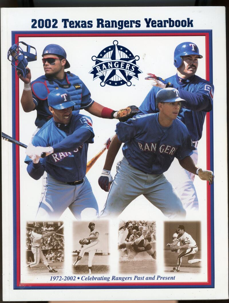 2002 Texas Rangers Yearbook Celebrating Rangers Past and Present MLB Baseball Image 1
