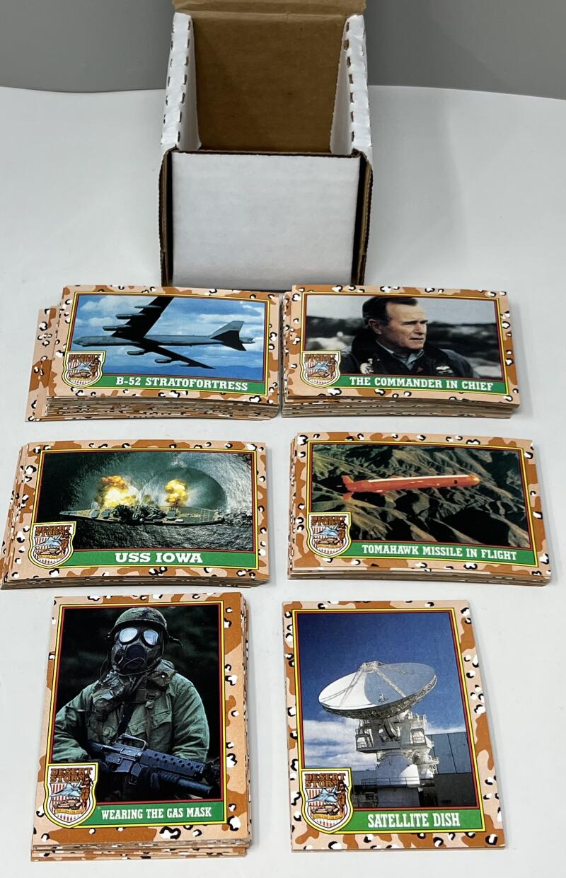1991 Topps Desert Storm Hand Collated 88 Card Set w/ George Bush Card Image 1
