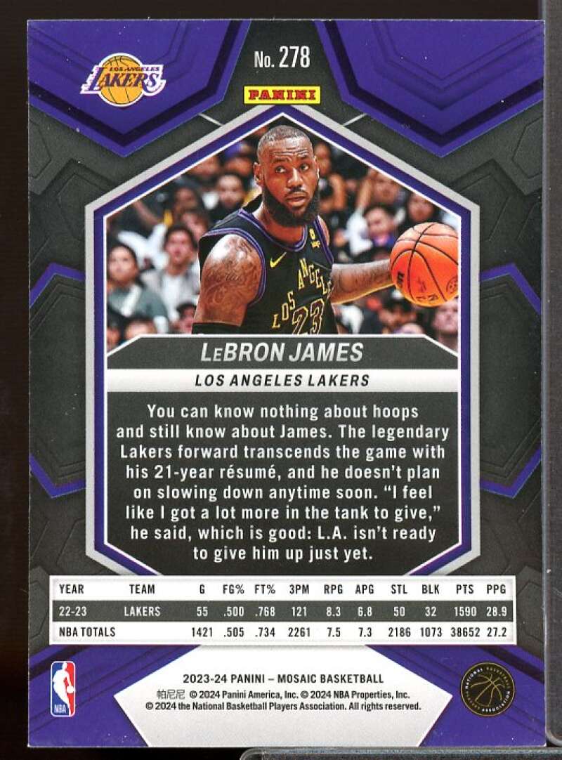 LeBron James/City Edition Card 2023-24 Panini Mosaic #278  Image 2
