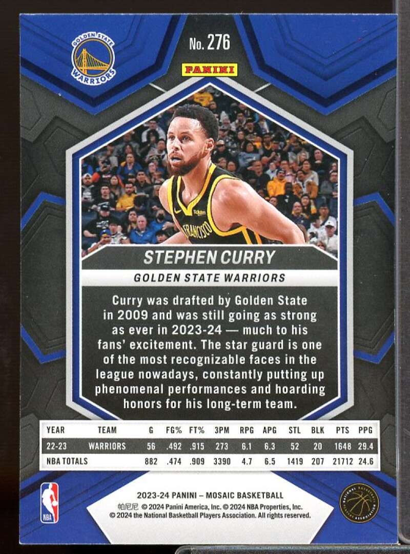 Stephen Curry/City Edition Card 2023-24 Panini Mosaic #276  Image 2