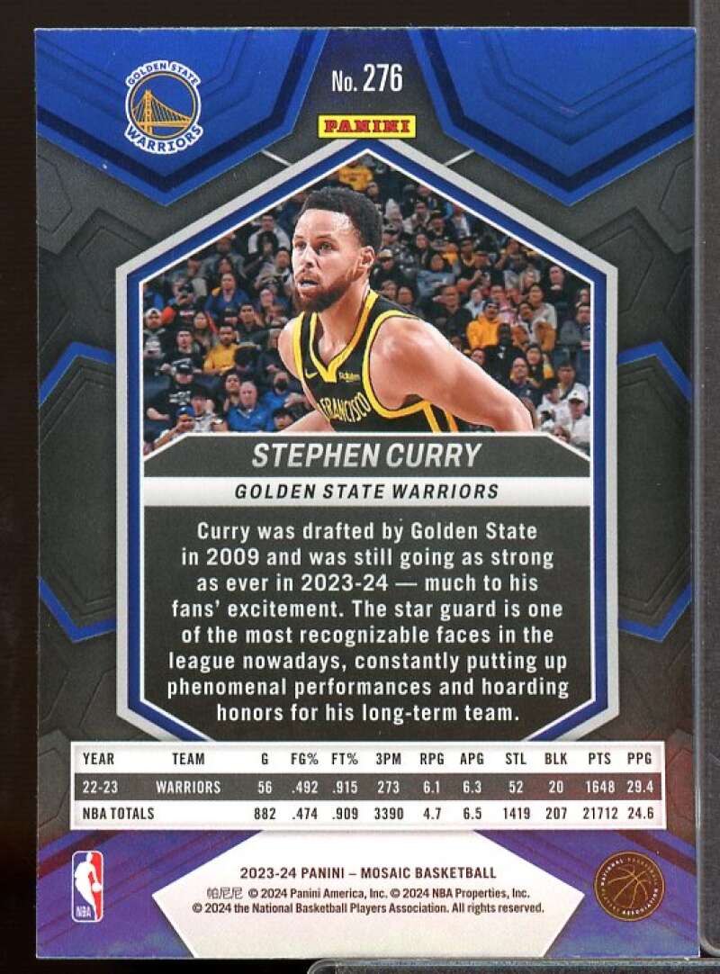 Stephen Curry/City Edition Card 2023-24 Panini Mosaic #276  Image 2