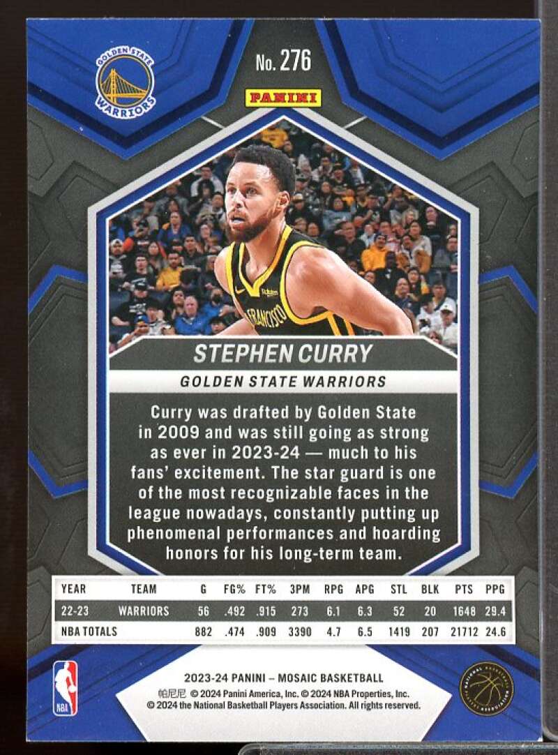 Stephen Curry/City Edition Card 2023-24 Panini Mosaic #276  Image 2