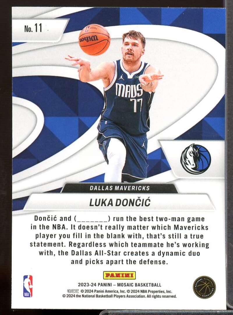 Luka Doncic Card 2023-24 Panini Mosaic Give Go #11  Image 2