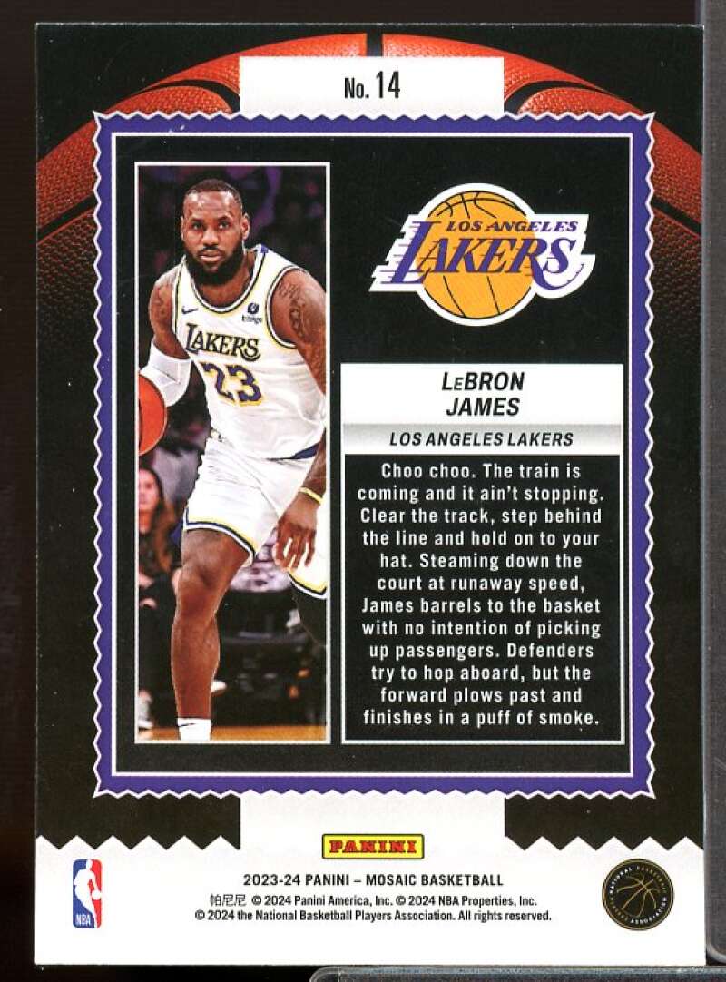 LeBron James Card 2023-24 Panini Mosaic Jam Masters #14  Image 2