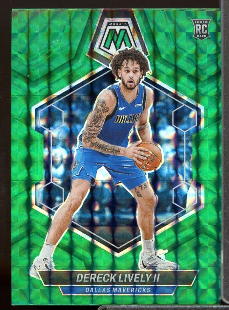 Dereck Lively II Rookie Card 2023-24 Panini Mosaic Mosaic Green #248  Image 1