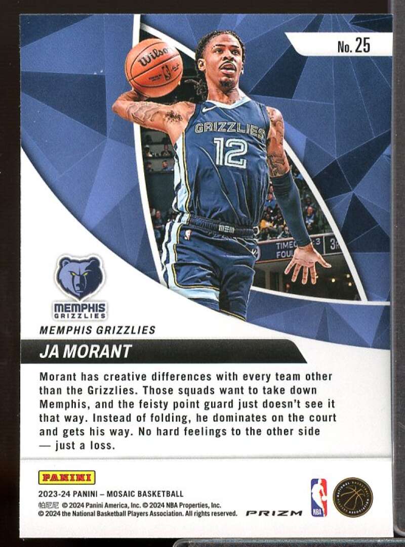 Ja Morant Card 2023-24 Panini Mosaic Elevate Mosaic #25  Image 2