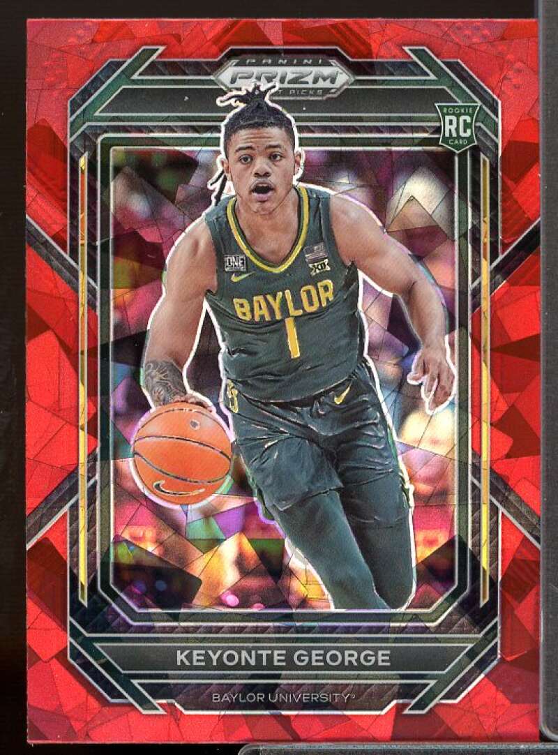 Keyonte George Rookie Card 2023-24 Panini Prizm Draft Picks Prizms Red Ice #47  Image 1