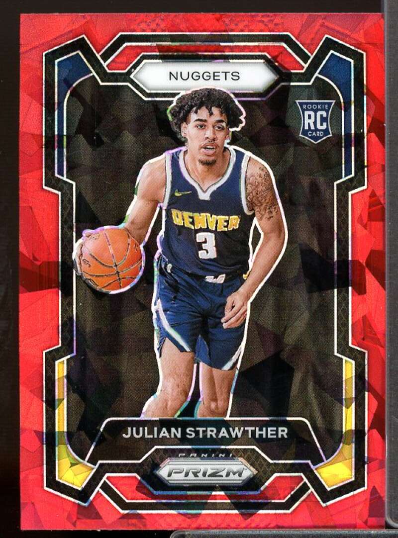 Julian Strawther Rookie Card 2023-24 Panini Prizm Prizms Red Ice #133  Image 1
