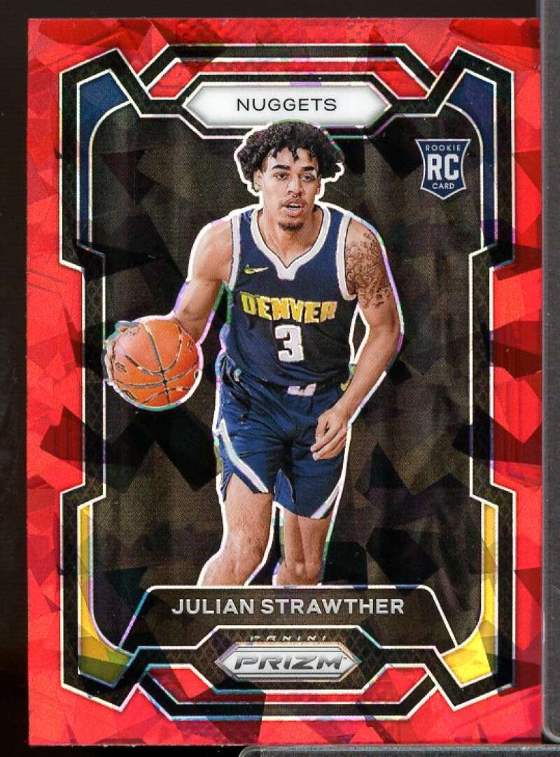 Julian Strawther Rookie Card 2023-24 Panini Prizm Prizms Red Ice #133  Image 1