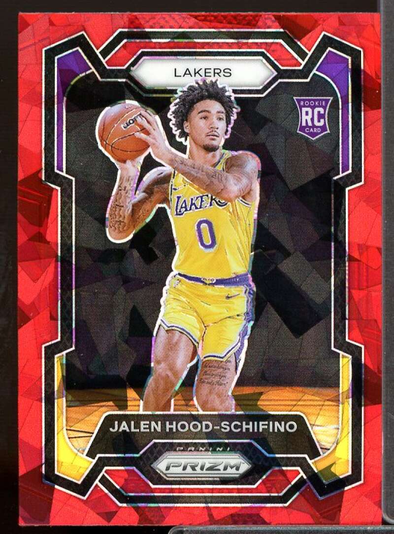 Jalen Hood-Schifino Rookie Card 2023-24 Panini Prizm Prizms Red Ice #145  Image 1