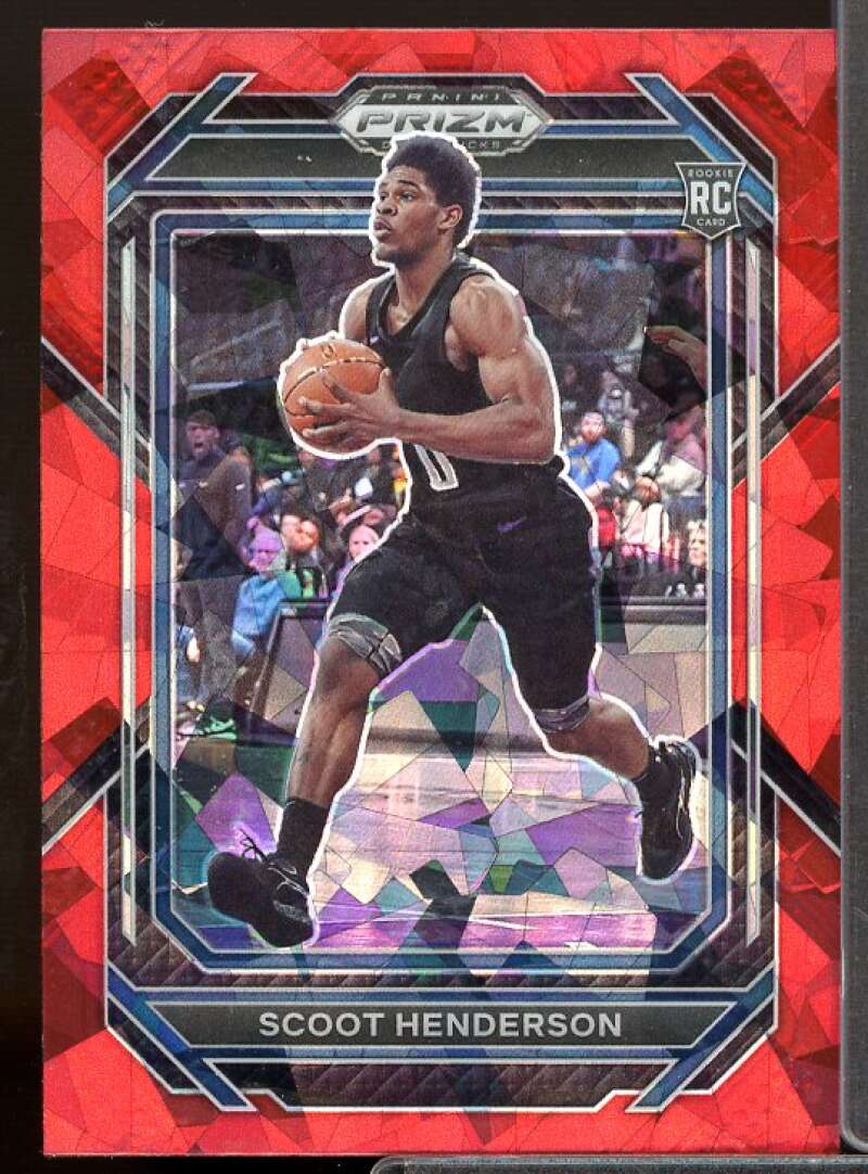 Scoot Henderson Rookie Card 2023-24 Panini Prizm Draft Picks Prizms Red Ice #24  Image 1