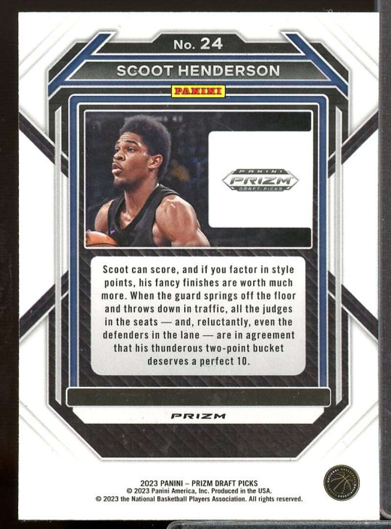 Scoot Henderson Rookie Card 2023-24 Panini Prizm Draft Picks Prizms Red Ice #24  Image 2