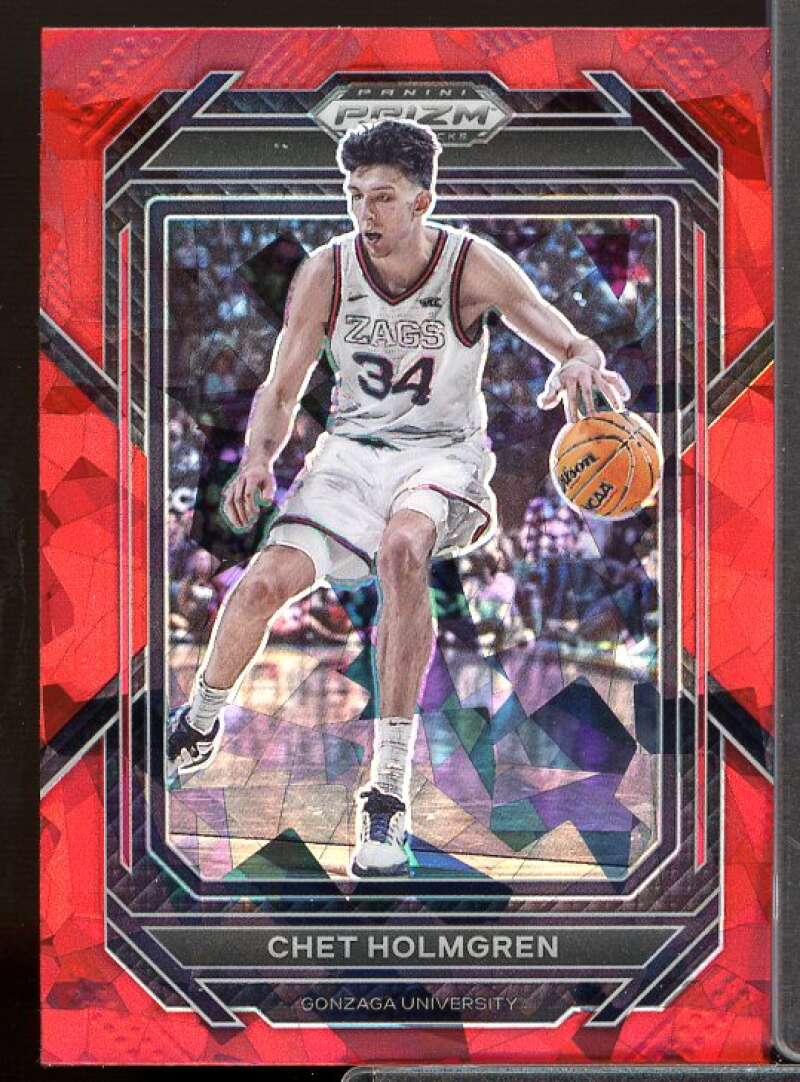 Chet Holmgren Card 2023-24 Panini Prizm Draft Picks Prizms Red Ice #76  Image 1