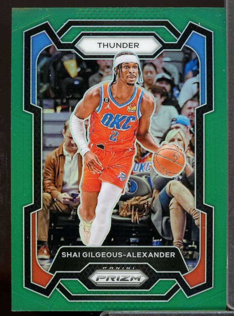 Shai Gilgeous-Alexander Card 2023-24 Panini Prizm Prizms Green #85  Image 1