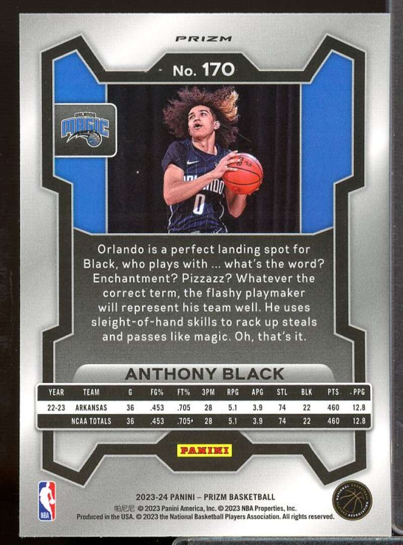 Anthony Black Rookie Card 2023-24 Panini Prizm Prizms Ice #170  Image 2