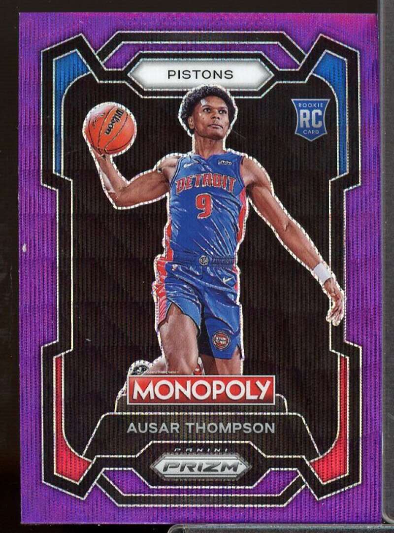 Ausar Thompson Rookie Card 2023-24 Panini Prizm Monopoly Purple #27  Image 1
