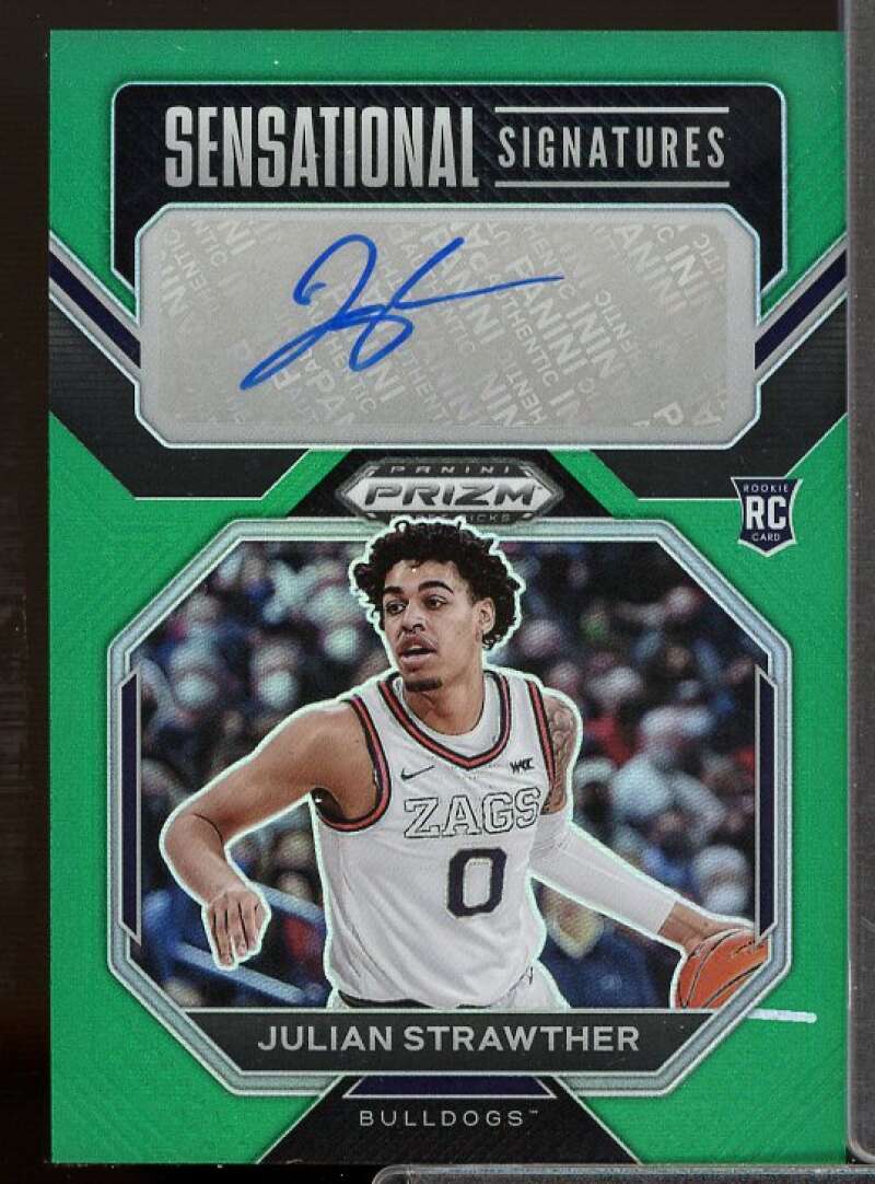 Julian Strawther 2023 Prizm Draft Picks Sensational Signatures Prizms Green #29  Image 1