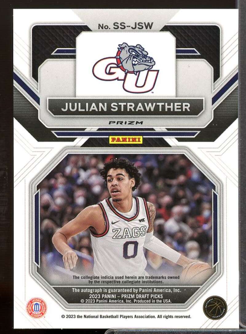 Julian Strawther 2023 Prizm Draft Picks Sensational Signatures Prizms Green #29  Image 2
