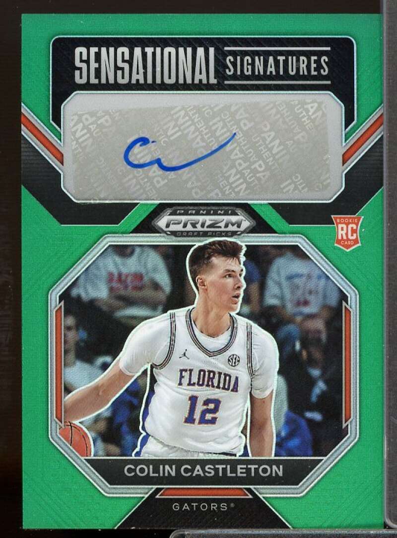 Colin Castleton 2023 Prizm Draft Picks Sensational Signatures Prizms Green #26  Image 1