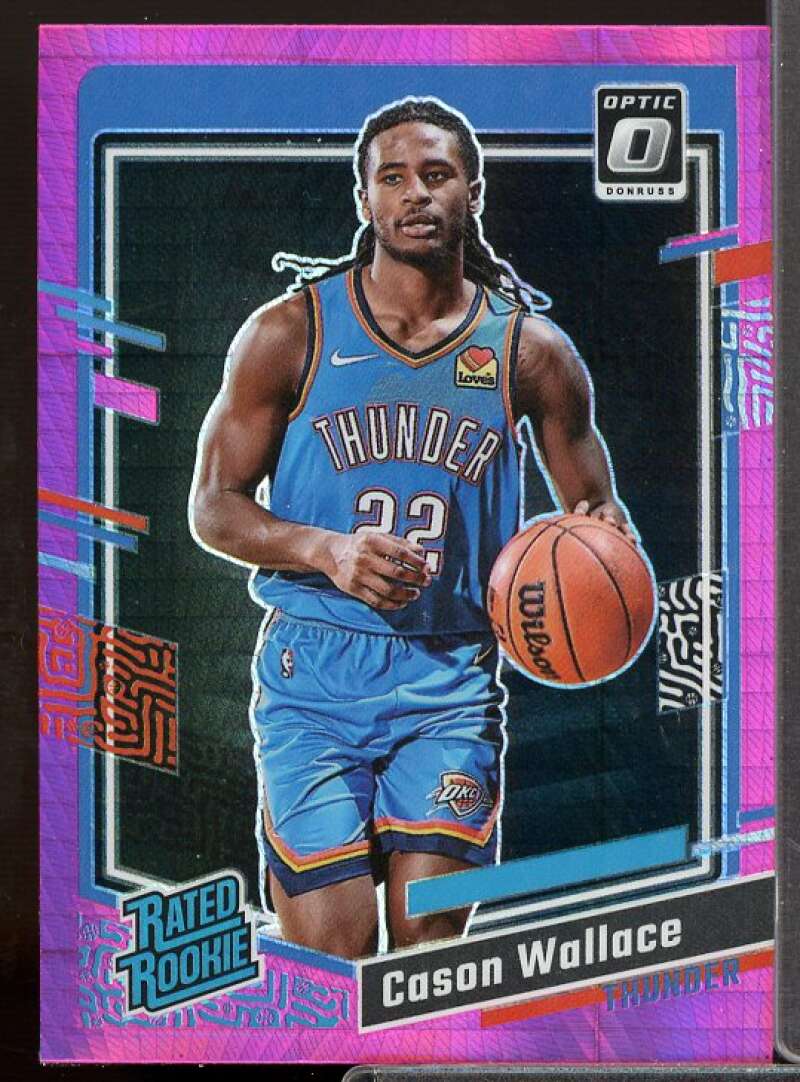 Cason Wallace Rookie Card 2023-24 Donruss Optic Purple Shock #218  Image 1