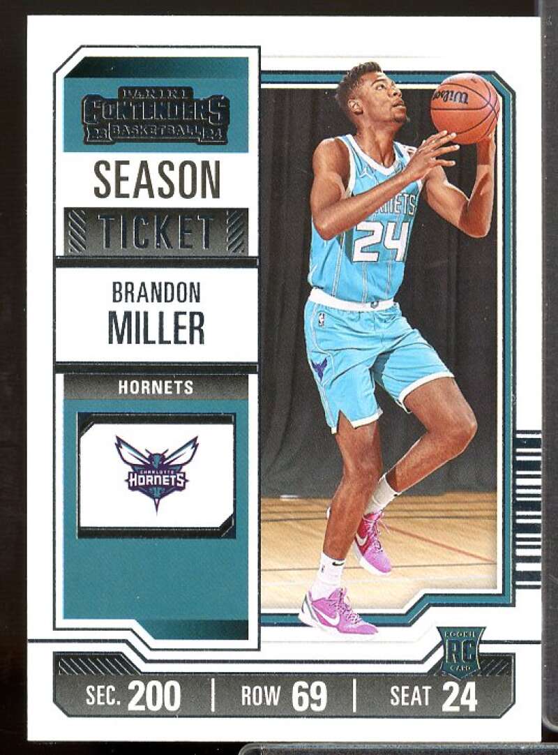 Brandon Miller Rookie Card 2023-24 Panini Contenders #24  Image 1