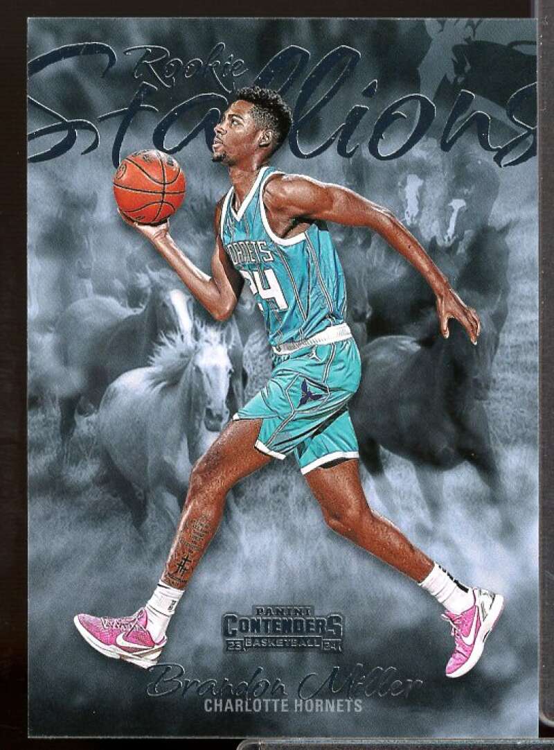 Brandon Miller Rookie Card 2023-24 Panini Contenders Rookie Stallions #10  Image 1