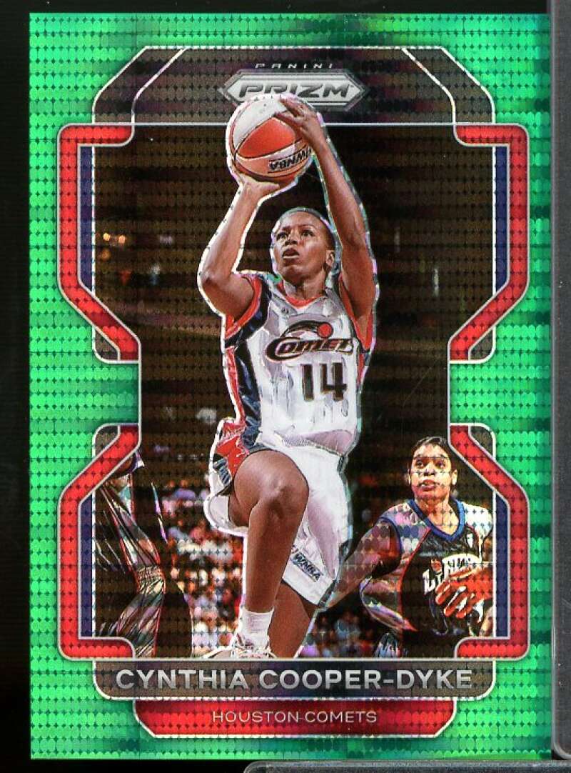 Cynthia Cooper-Dyke Card 2022 Panini Prizm WNBA Prizms Green Pulsar #143  Image 1