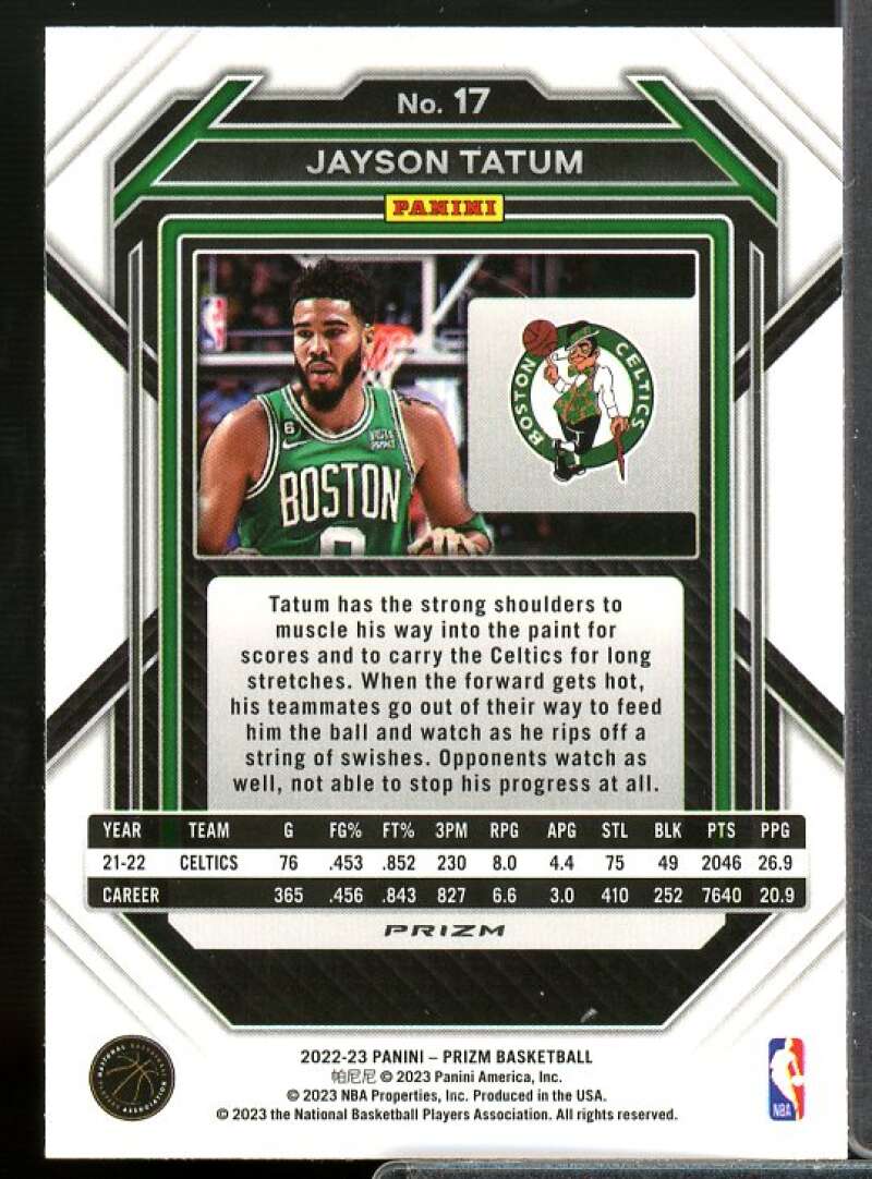Jayson Tatum Card 2022-23 Panini Prizm Prizms Ice #17  Image 2